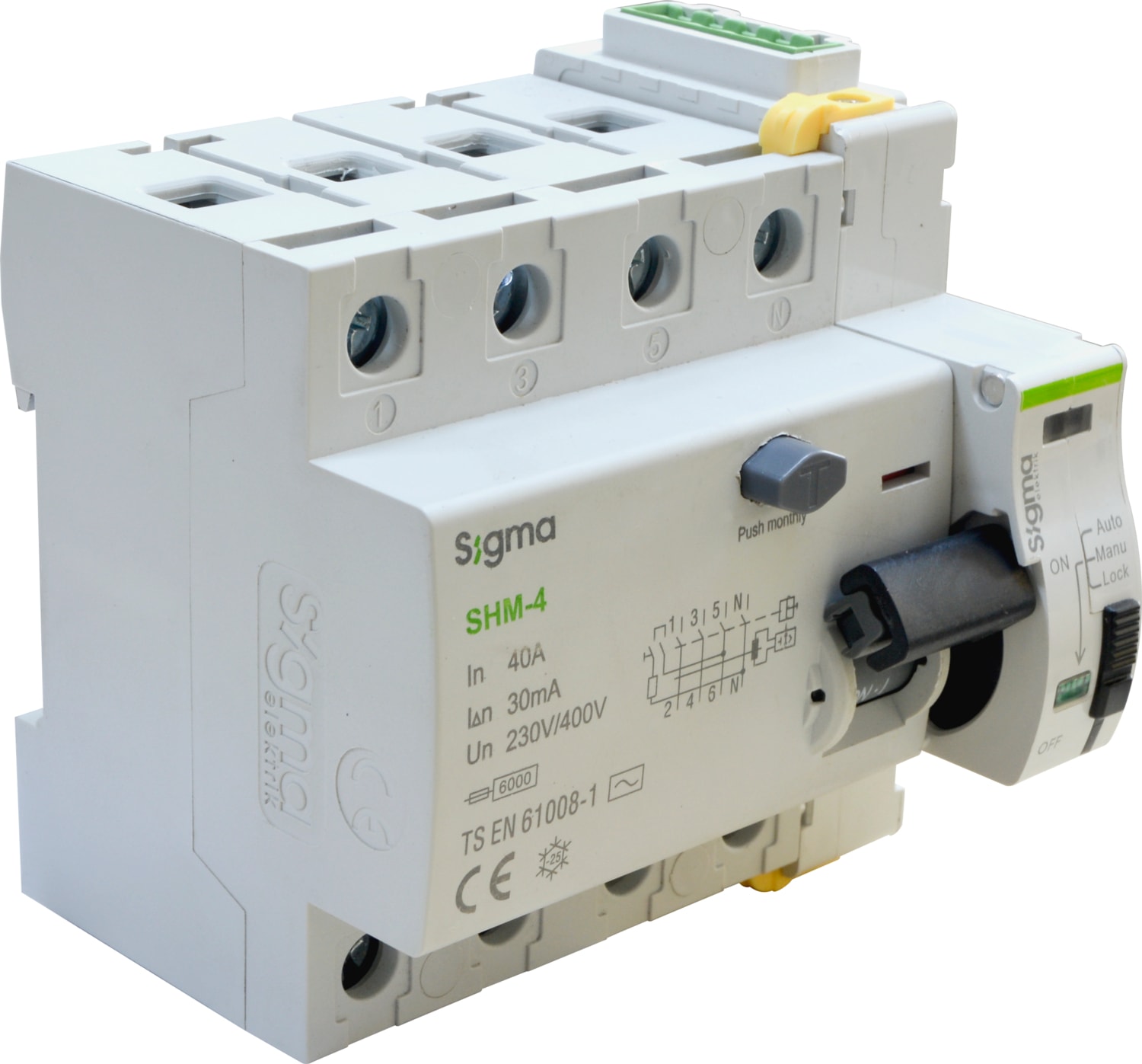 Elektrik SCRC03 Otomatik Yeniden Kurma Ünitesi + 4X40 30MA Kaçak Akım Rölesi