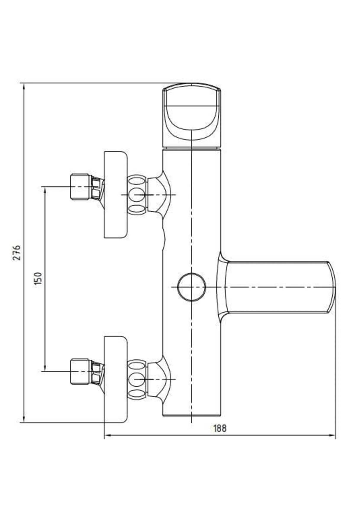 Myra Banyo Bataryası + ECA Logica Sürgülü Duş Seti Üst Takımı