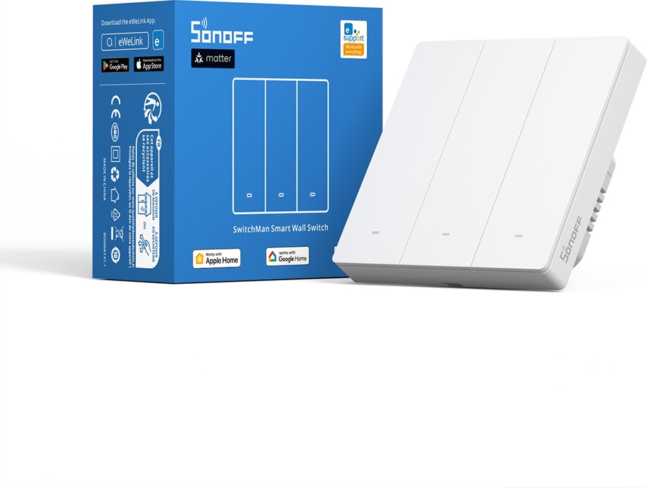 M5-3C-86W Matter Akıllı Duvar Anahtarı 3 Kanallı