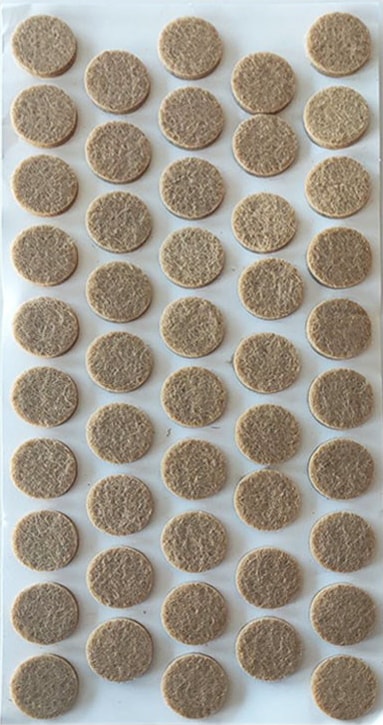 Yapışkanlı Masa Sandalye Keçesi Yuvarlak 20 mm (48 Li Paket)