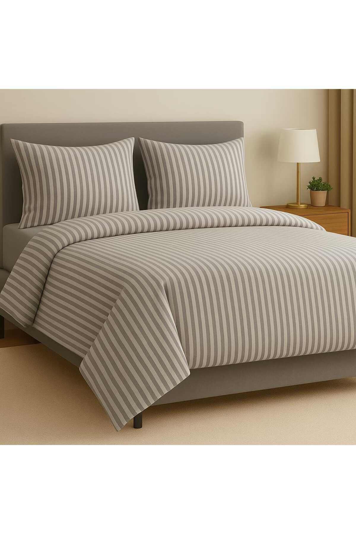 Classy Twill Çift Kişilik Lastikli Çarşaflı Nevresim Takımı