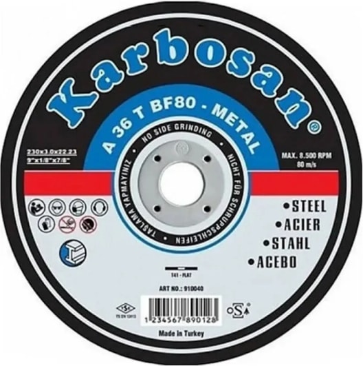 KARBOSAN 230LUK Kesici Taş (25 Adet)