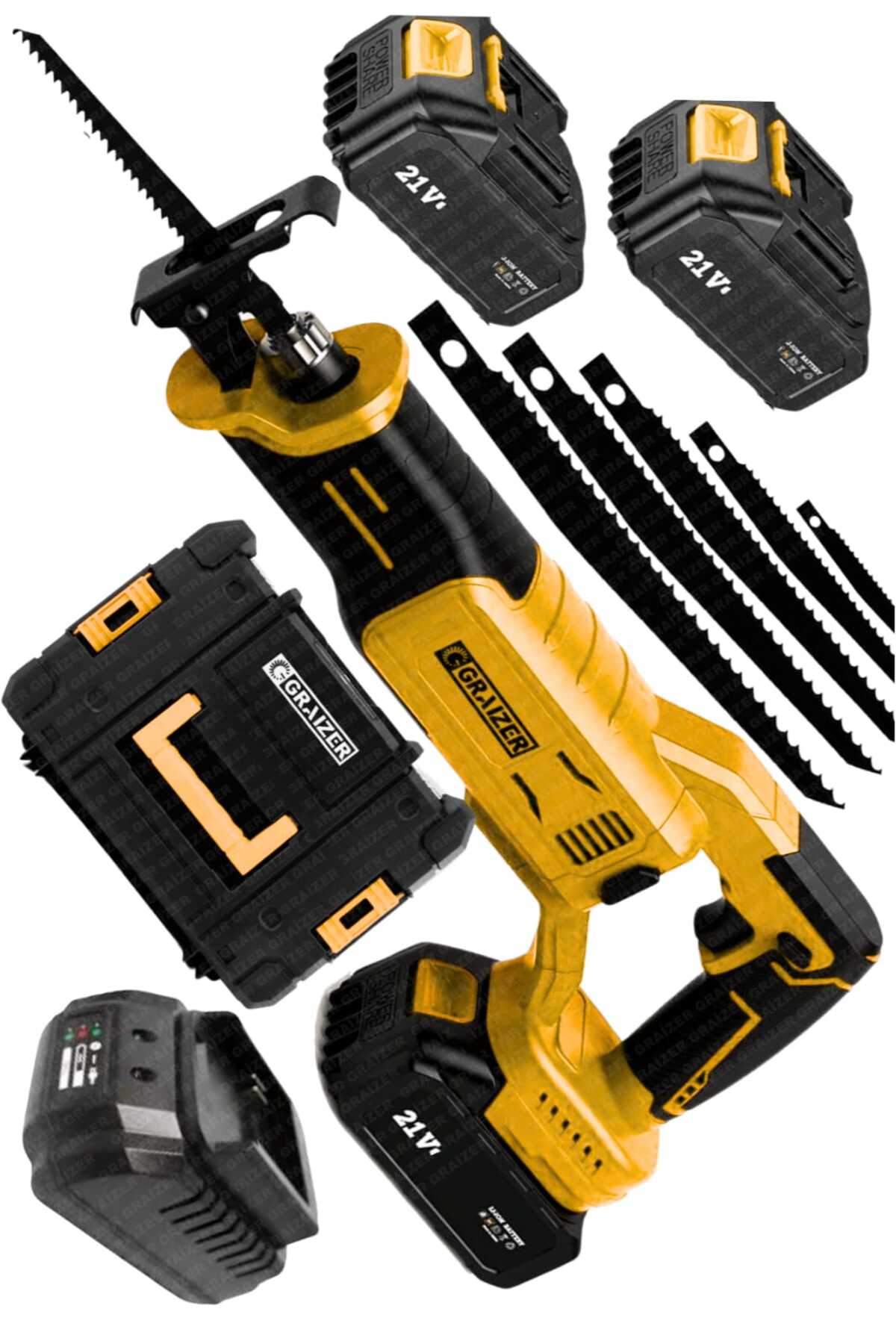 21 V Kömürsüz Çelik Şanzuman Beton Tuğla Kemik Kesme Tilki Kuyruğu Akülü Testere Makinesi