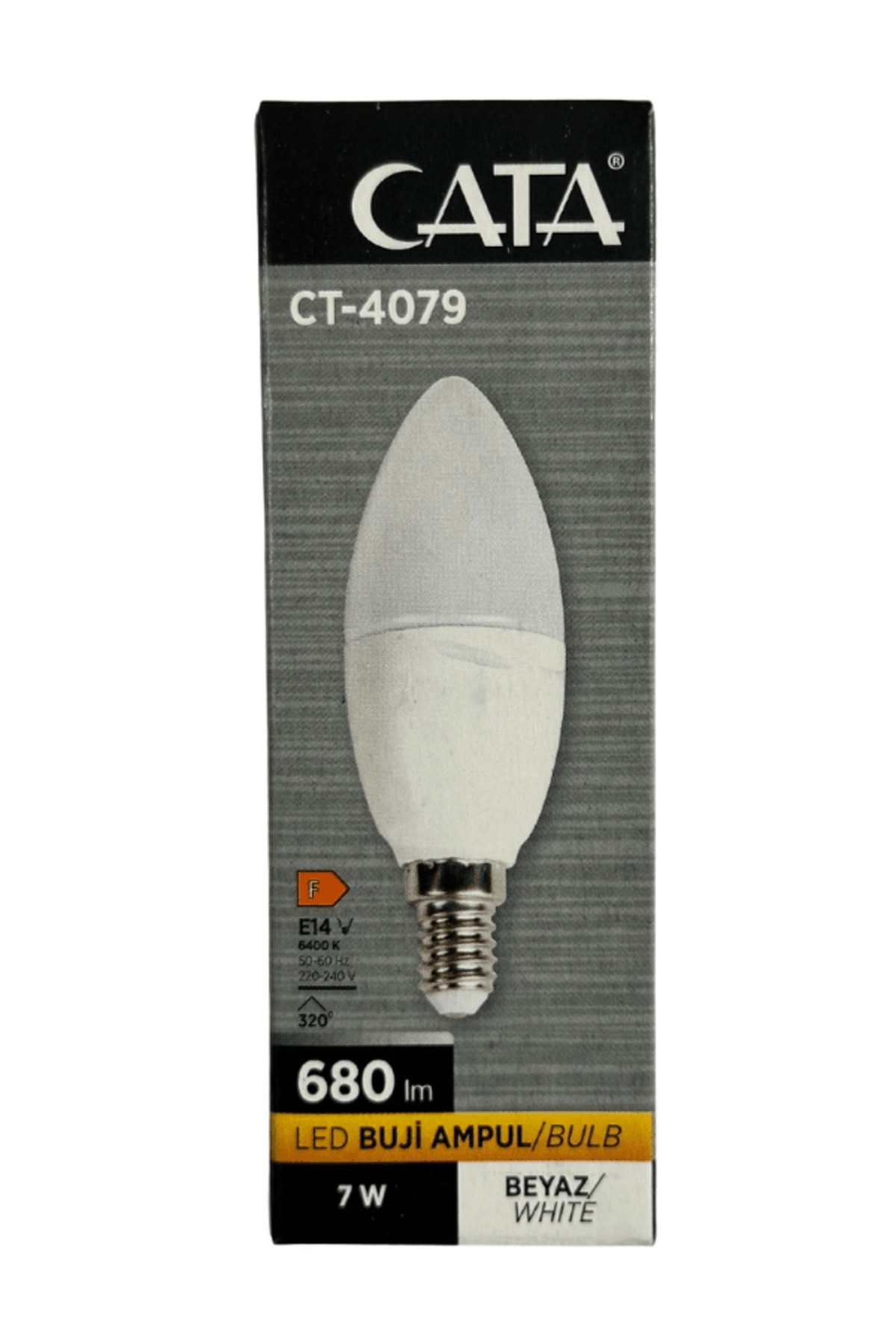 CT-4079 7W 6400K (Beyaz Işık) E14 Duylu Led Buji Ampul (10 Adet)