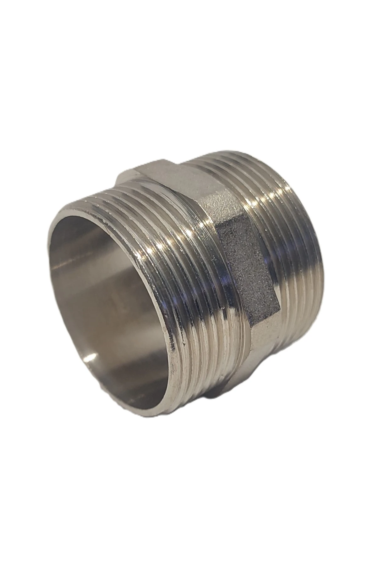 2'Li Paket 11/2" Sarı / Krom Dişli Nipel Dn40 - Chrome Nipple