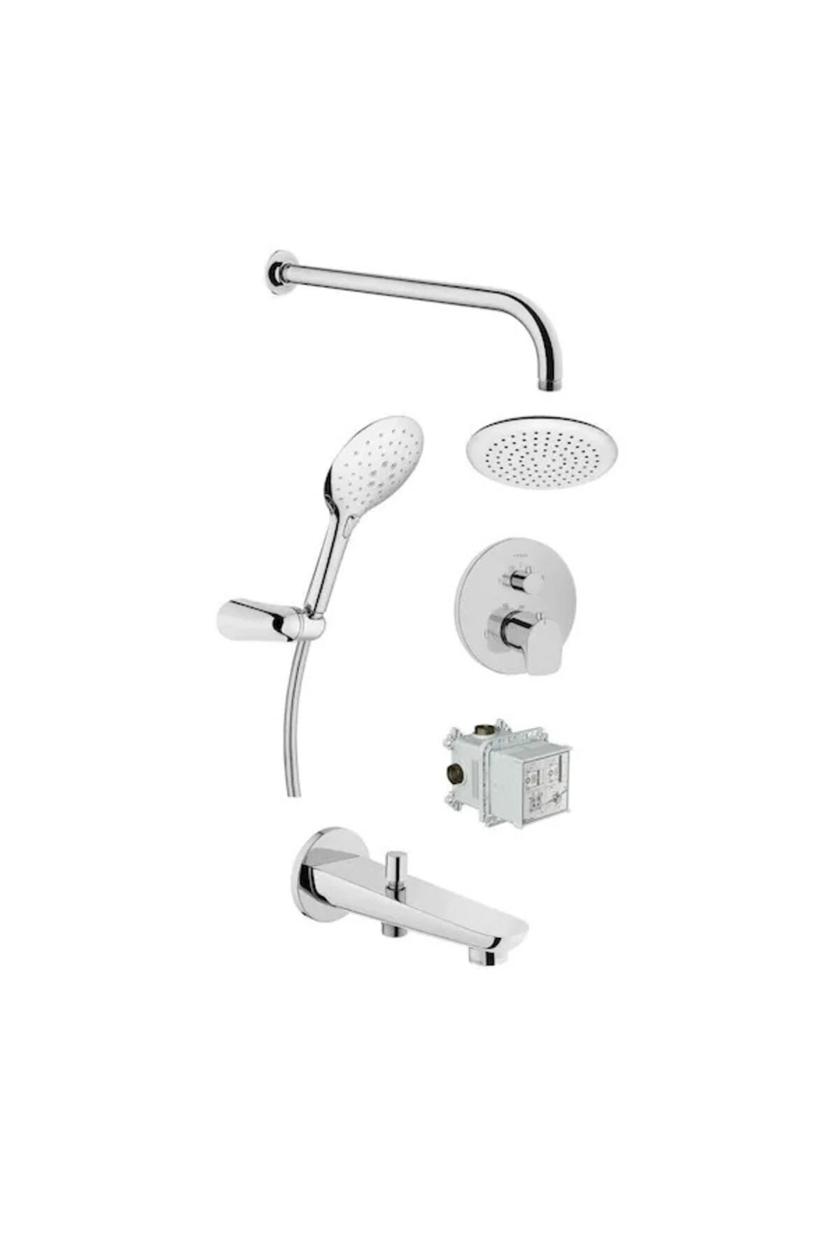 Root Round A49279 Ankastre Termostatik Duş Seti Shine S