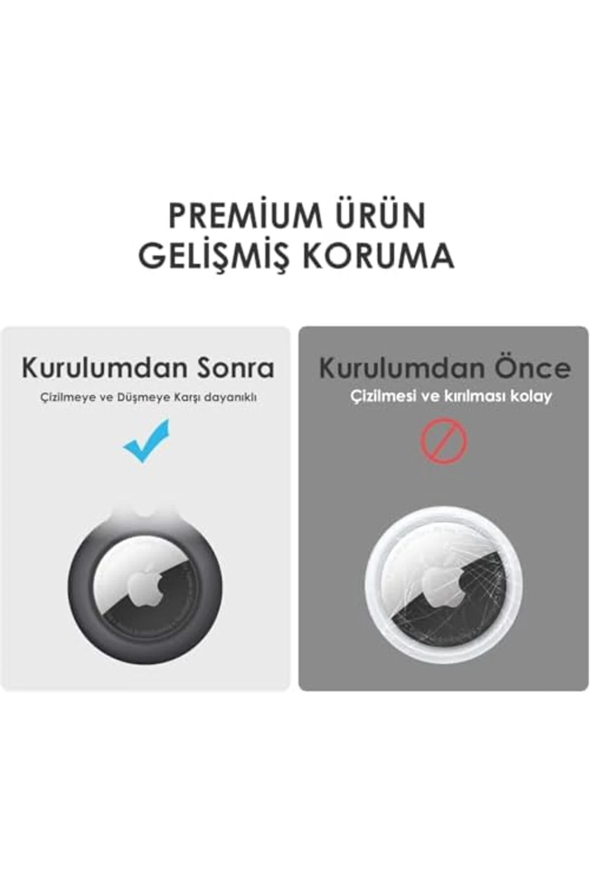 snShop AirTag için Anahtarlıklı Kılıf, Sert Silikon Kılıf 467437