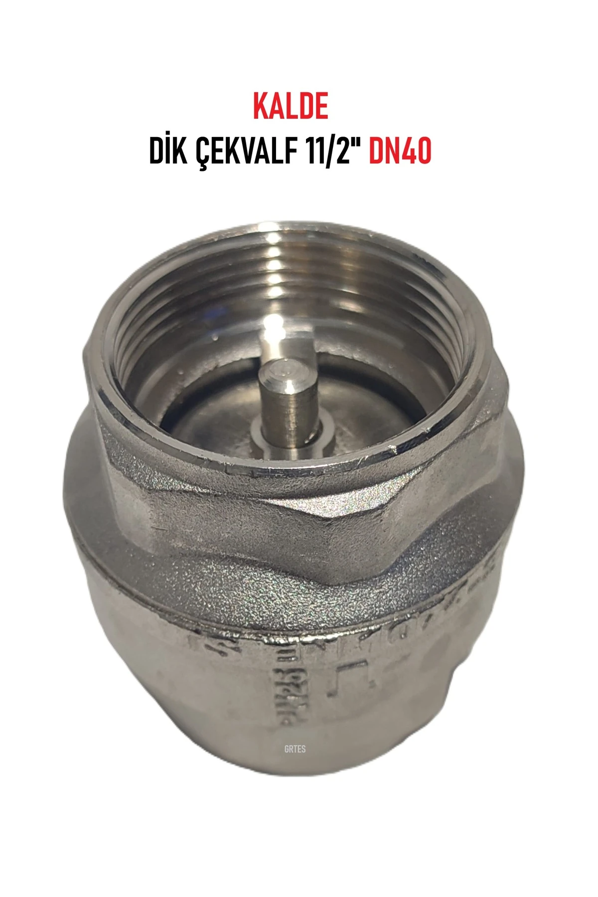11/2" Dn40 Sarı/Krom Dik Çekvalf - Vertical Check Valve