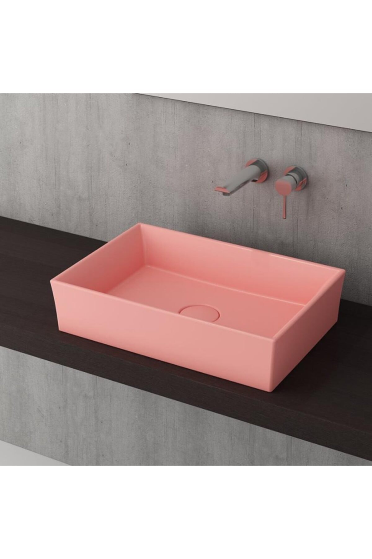 Vessel Tezgah Üstü Lavabo 56x38 Cm Somon 1172-032-0125