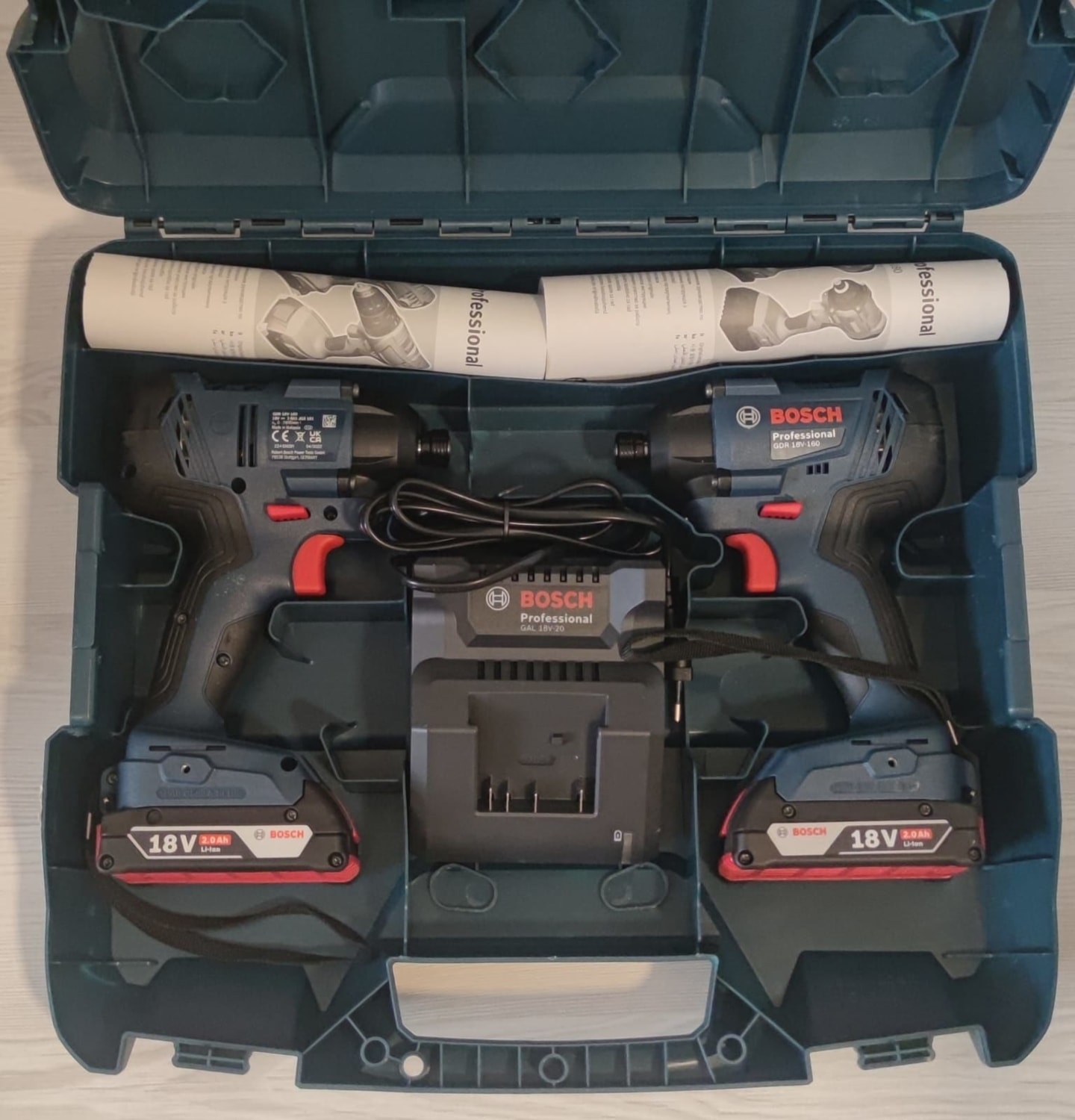 BOSCH Gdr 18V-160 Akülü Vidalama + 2X2.0AH Akü + Akü Şarjı