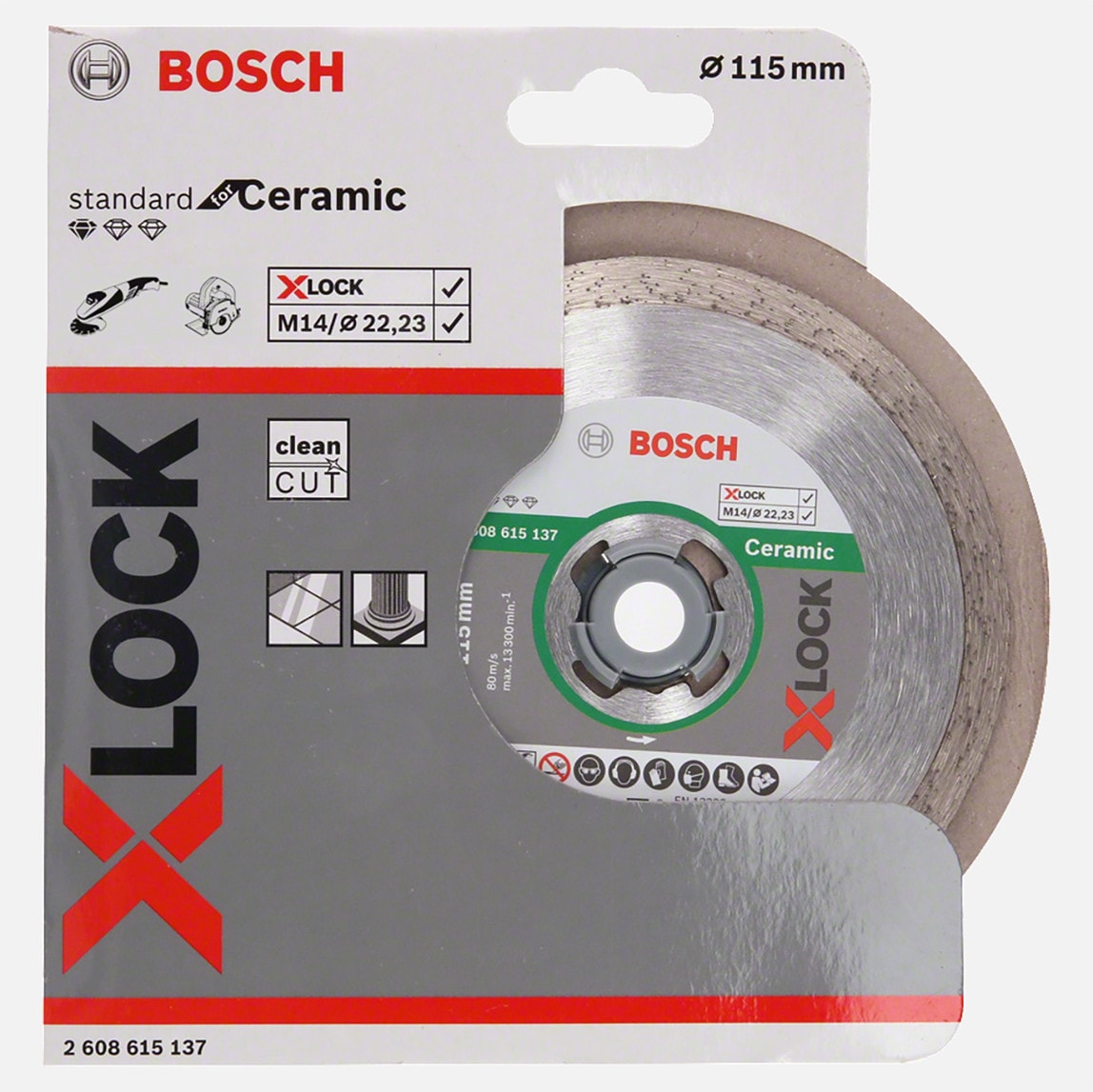 X-Lock Standard For Ceramic Elmas Kesici Disk 115 mm