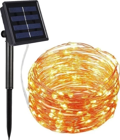 Solar Güneş Enerjili Dış Bahçe Aydınlatma Su Geçirmez Şerit LED 10 M
