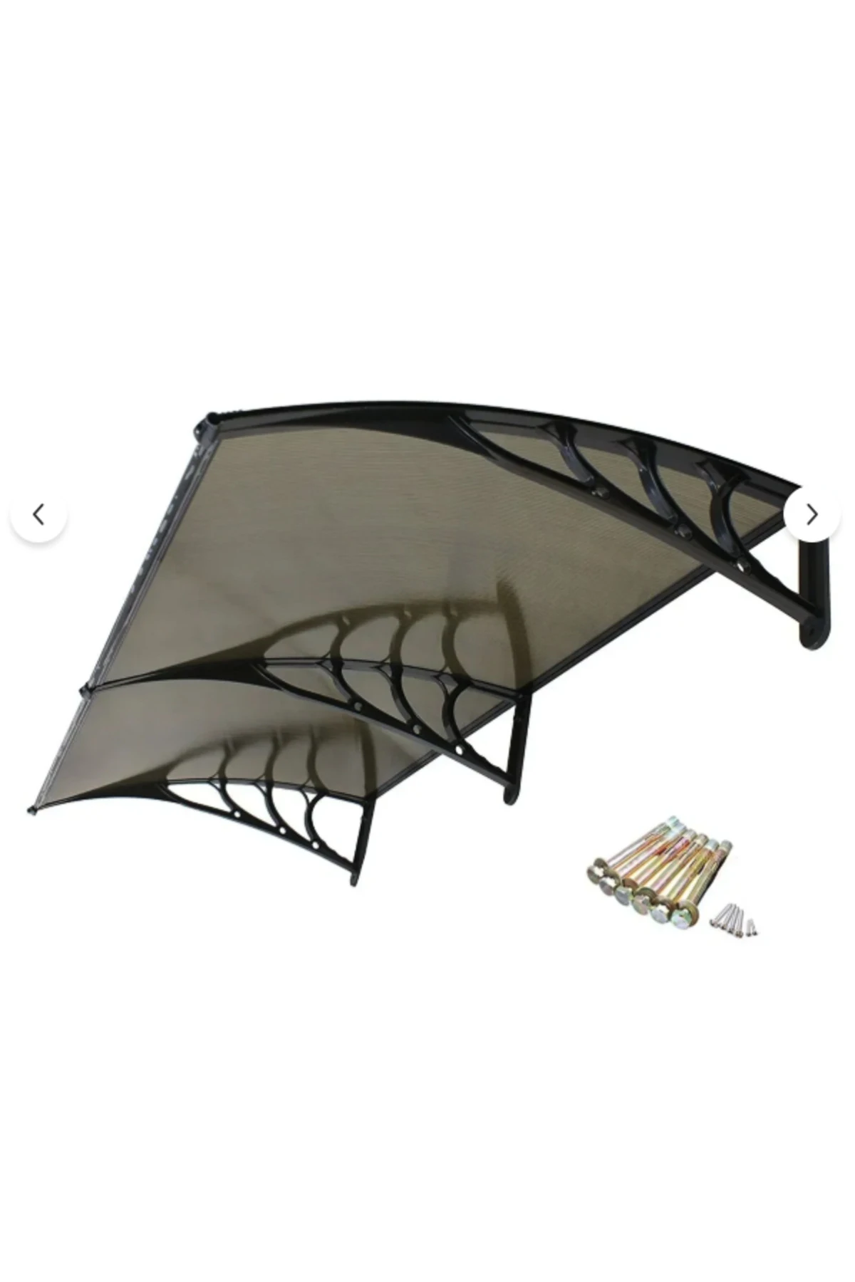 Kapı Pencere Üstü Pratik Sundurma 200 X 80 Siyah