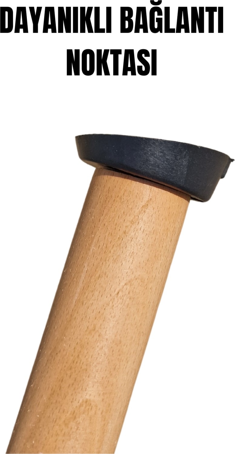 16'lı Konik Lüks Ahşap Ayak, Masa Ayağı, Sehpa Ayağı, Açılı Parat ve Vidalar 46 cm