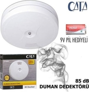 Kablosuz Beyaz Duman Dedektörü - Pilli Yangın Alarm Sensörü, Plastik Gövde ile Güvenliğinizi Artırın