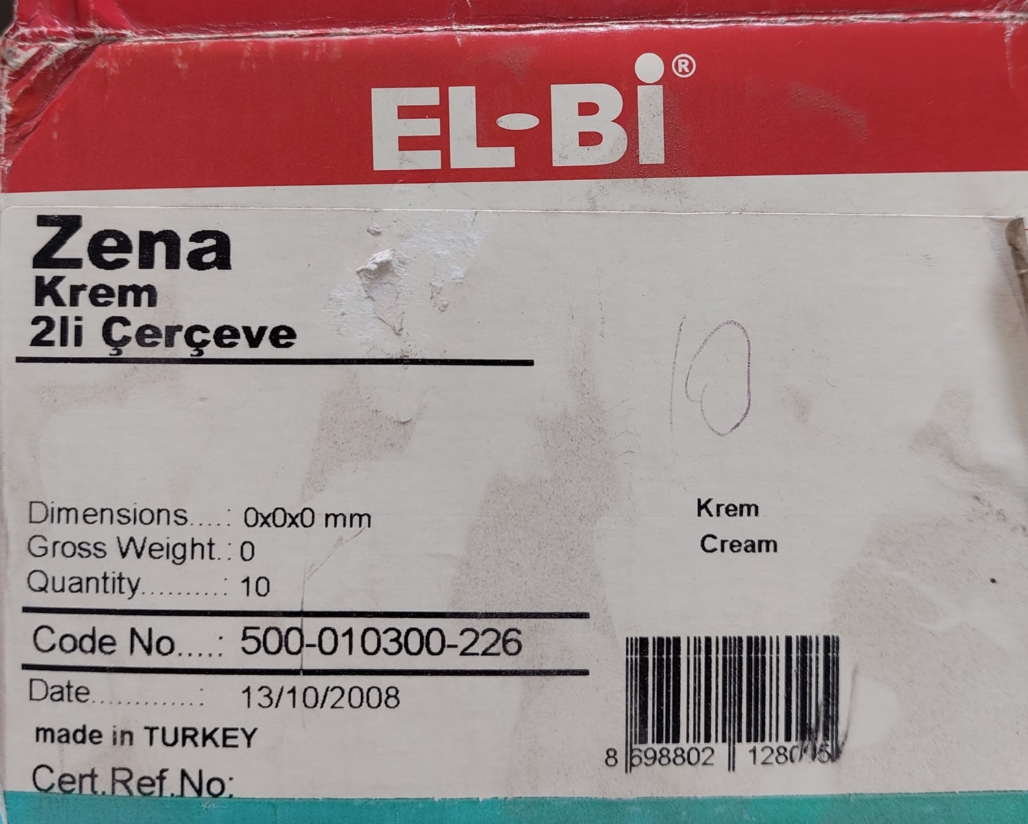 Zena Model Ikili Krem Çerçeve