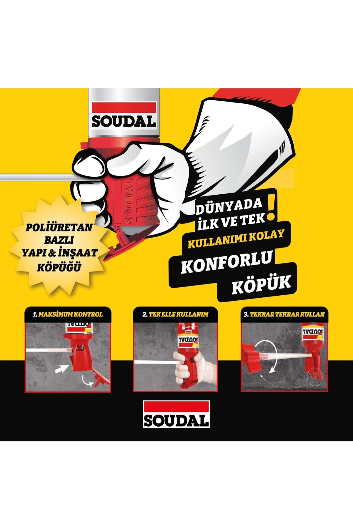 Soudafoam Comfort Köpük 750ml Koli -12 Adet-