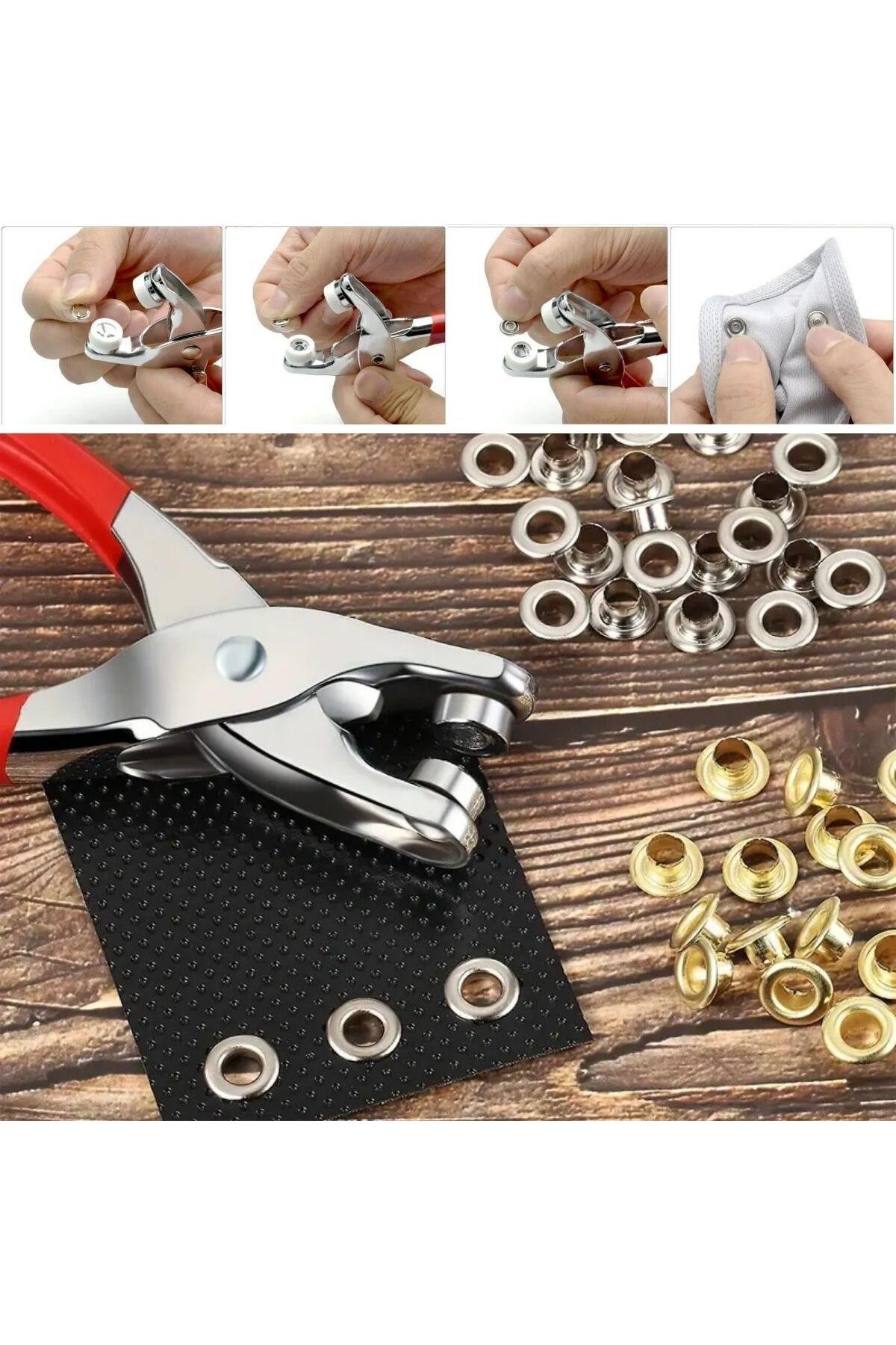 Periboia Metal 200 pcs Çıtçıt ve Pense Seti Makinesi Bebek Elbise Çıtçıt Montaj Seti
