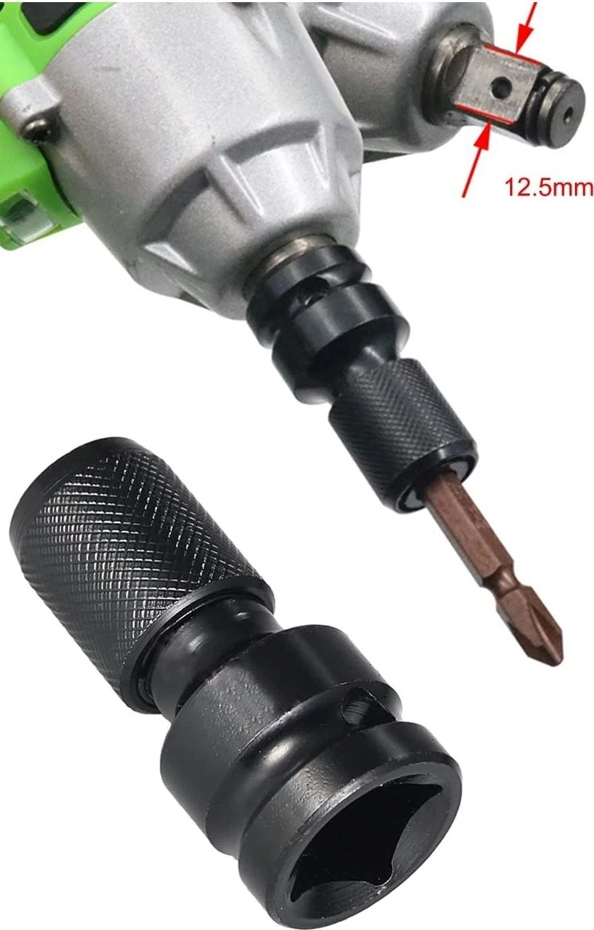 Somun Sökme Darbeli Matkap Makinesi Için Mandrenli Bits Adaptörü Tornavida Vidalama Sökme Takma