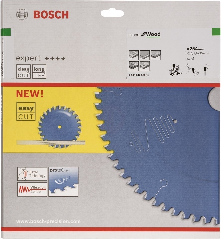 BOSCH - Expert Serisi Ahşap İçin Daire Testere Bıçağı - 254 X 30 X 2,4 Mm, 60 Diş