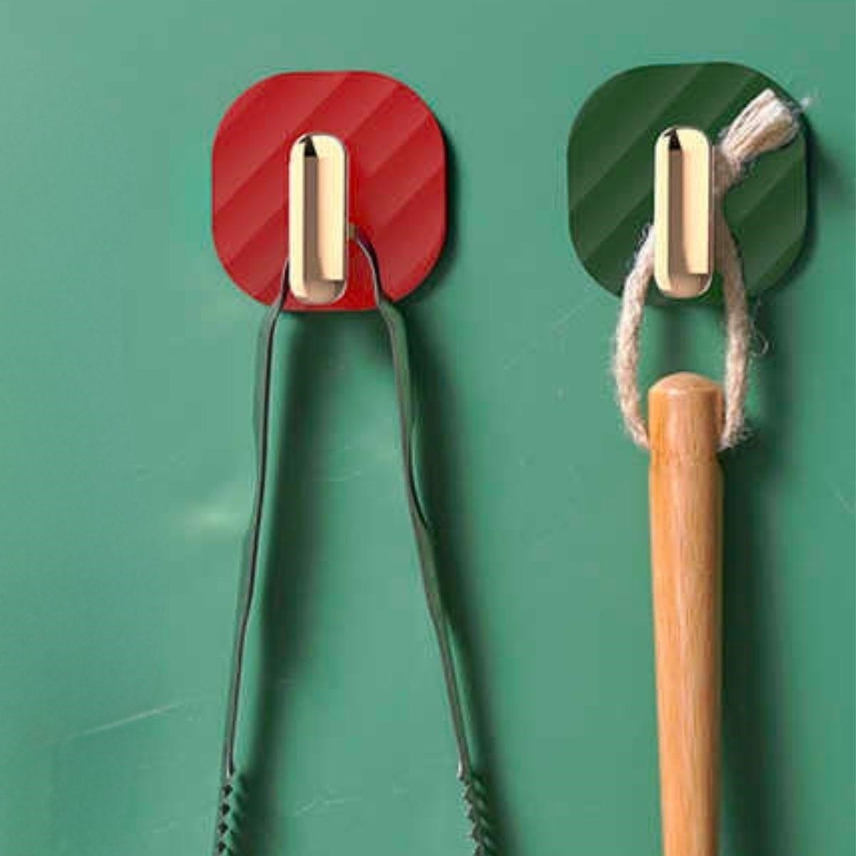 ® Retro Yeşil Yapışkanlı Dolap Kulpları (2'li Set)