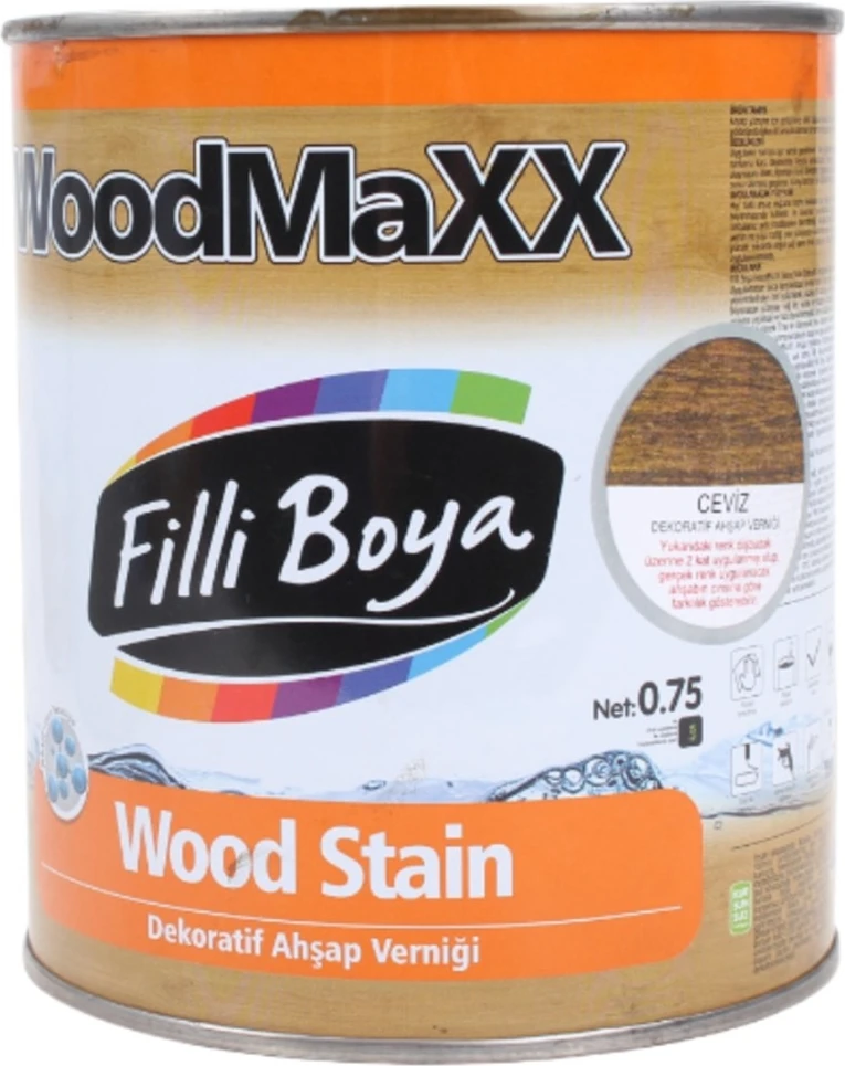 Filli W.maxx Dekoratif Ahşap Verniği (Vernikli) Ceviz 0,75L 3000-3294-11-00013