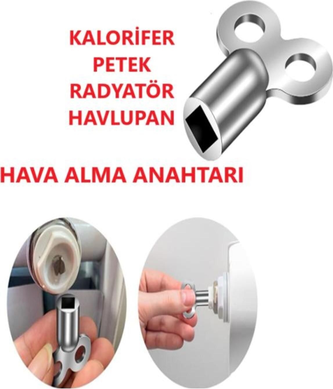 Anahtar Petek Radyatör Hava Alma Anahtarı Havlupan Purjör Kalorifer Tamir Aparatı
