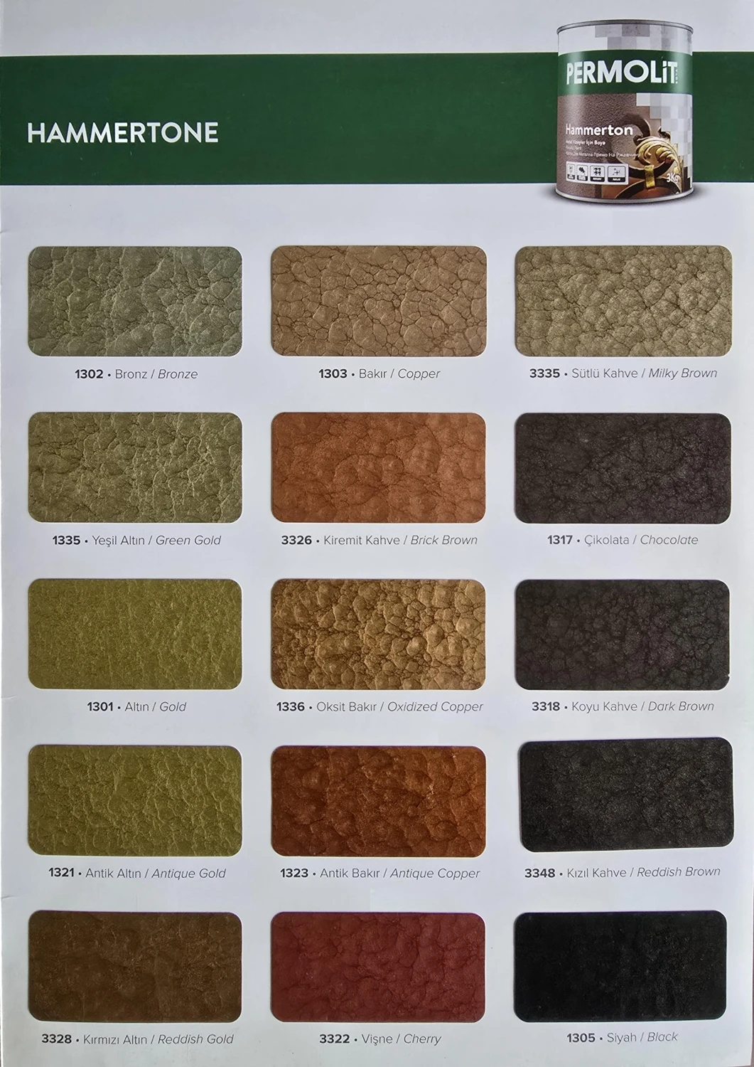 Hammerton Dekoratif Metal Boyası Altın 0.65 Lt.