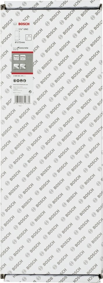 BOSCH - Best Serisi Beton Için 1 1/4'' Unc Girişli Elmas Sulu Karot Ucu 172 mm