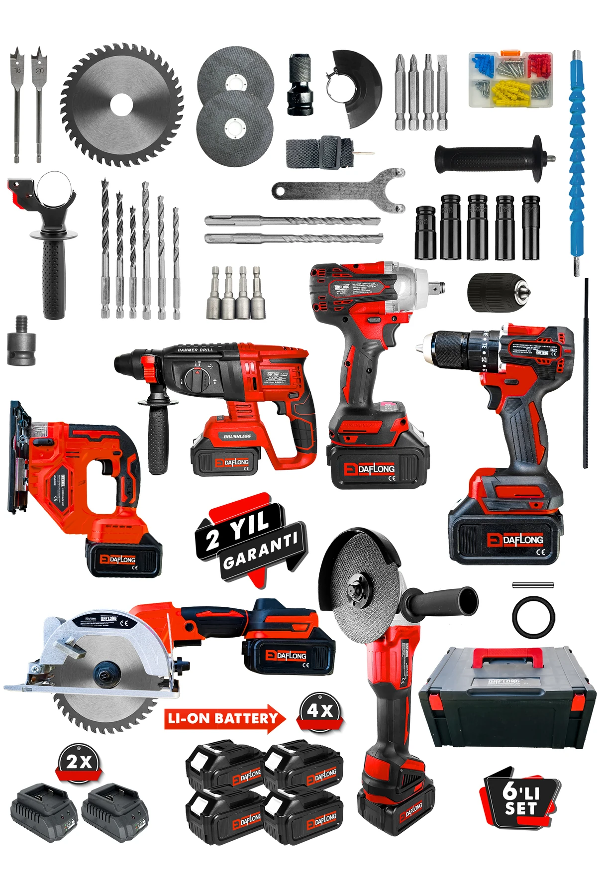 PROFESSİONEL KÖMÜRSÜZ BAKIR SARGILI ÇELİK SANZUMAN 6'LI SET SUNTA KESME +DEKOPAJ