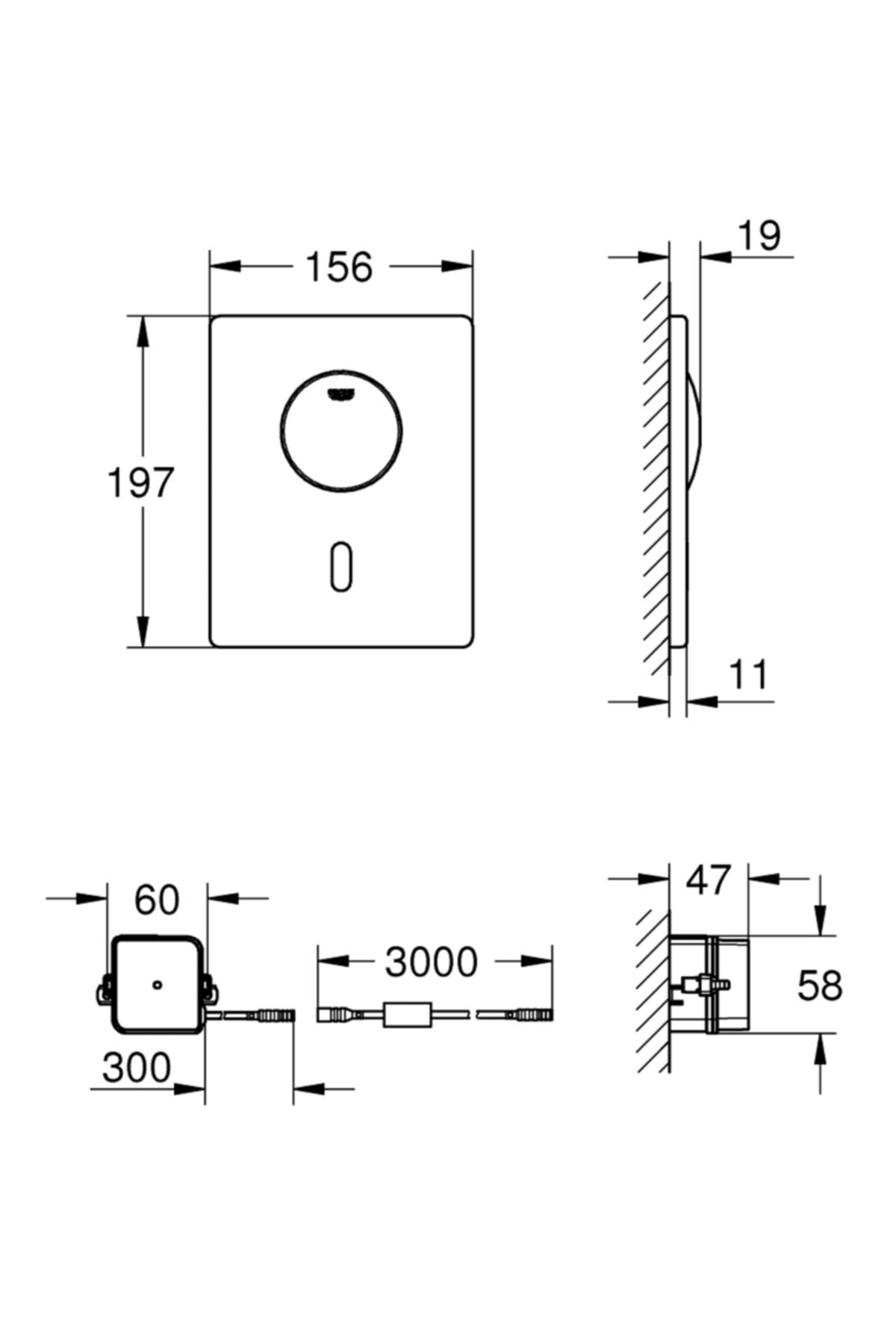 Gömme Rezervuar Fotoselli Kumanda Paneli P.çelik - 37419sd0