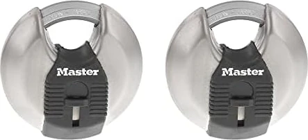 Lock Magnum Ağır Hizmet Paslanmaz Çelik Discus Asma Kilit, Anahtarlı, Anahtarlı, 2'li Paket