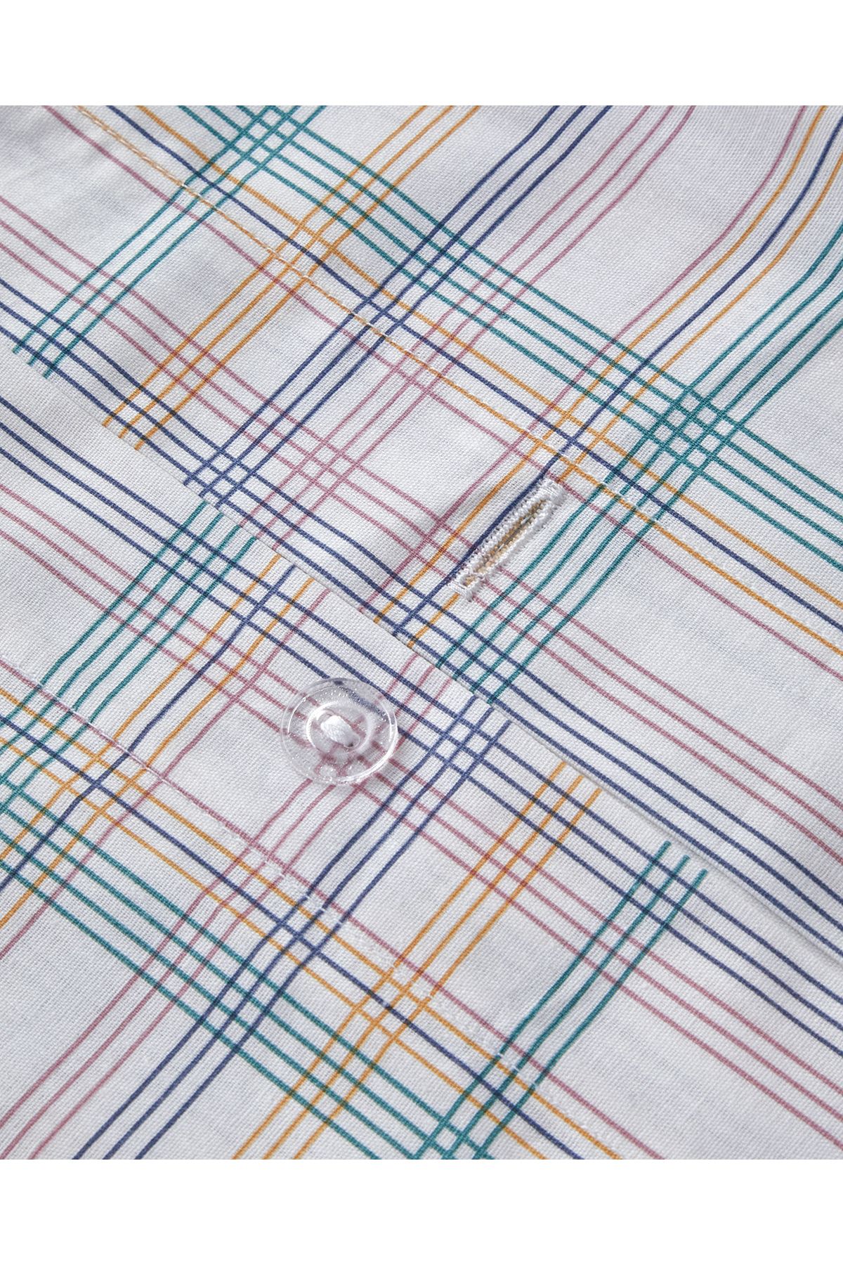 Spektrum Line Pamuklu Çift Kişilik Nevresim Seti 200x220 cm Yeşil-Mavi