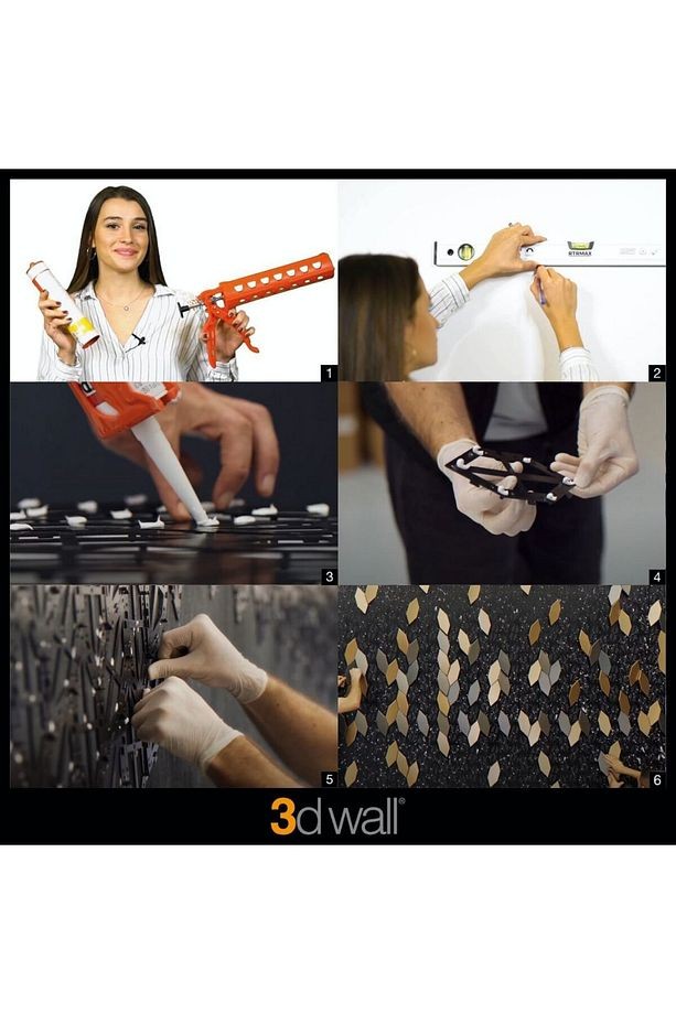 3 Boyutlu Dekoratif Duvar Paneli (1M2) (-BEYAZ-)