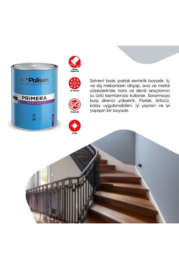 Primera Parlak Boya Yeni Kırık Beyaz