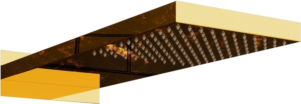 Ankastre Panel Tepe Duş Başlığı Yağmur Altın KTD109-G