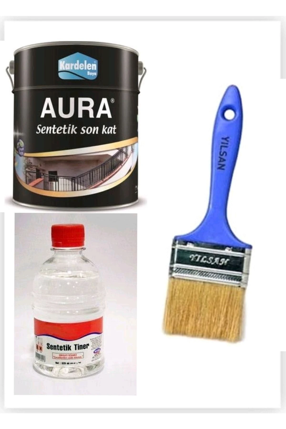 Sentetik(ahşap-demir-metal) Siyah Boya Seti 1 Kg