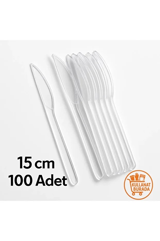 Plastik Bıçak 100 Lü Şeffaf Plastik Bıçak