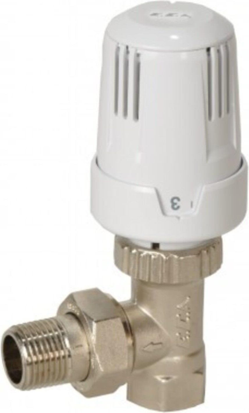 1/2&quot; Termostatik Radyatör Vanası Köşe Beyaz Trv3