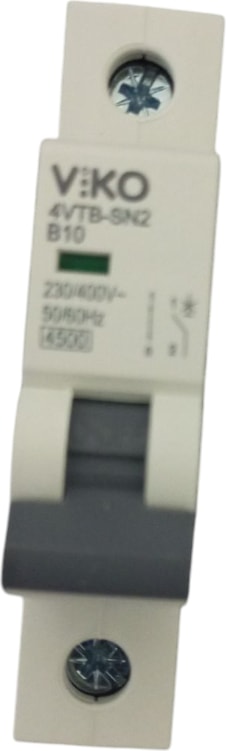 10 AMPER Otomatik Sigorta 4VTB-1B10-SN2 4,5 kA 1P B 10A Un: 230/400V~