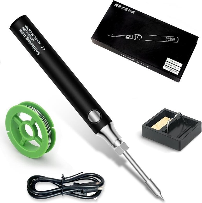Şarjlı Kablosuz Lehim Makinası - 5 Saniyede Isınma - 30 Dakika Kullanım - USB Type-C Şarj - 3 Farklı Isı Modu - 450 Derece