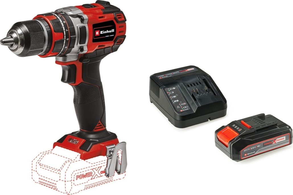 EİNHELL Tp-Cd 18/50 Li-I Bl Solo Vidalama + 1 x 2.5 Ah Starter Kit Akü