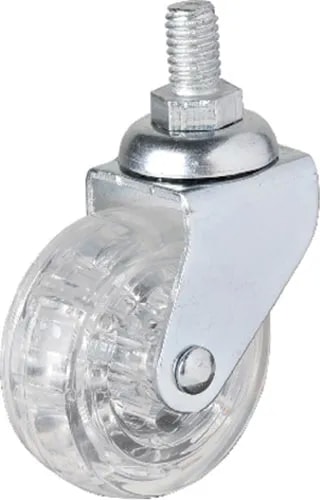 326 - 50X20 mm Şeffaf Makaralı Vidalı Teker 4 Adet - Lisinya