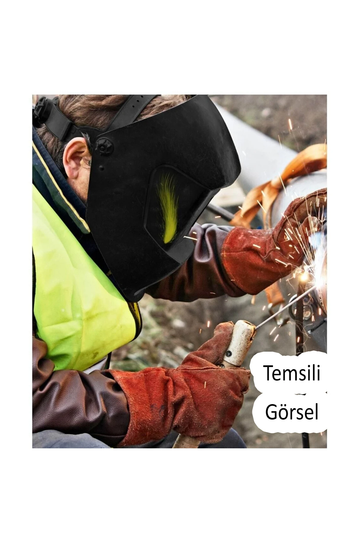 Kolormatik Güneş Enerjili Pilli Otomatik Kararan Baş Kaynak Maskesi Siperlik Gözlüğü Düz Başlık