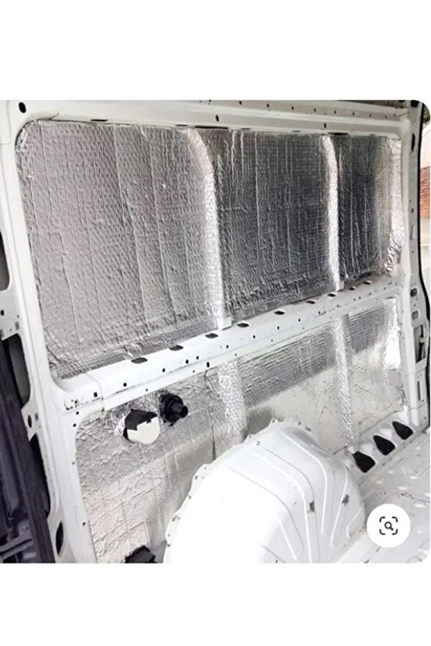 Kaput Altı Yalıtım 120x100cm 9mm Folyolu Yapışkanlı Karavan Oto Ses Ve Isı Yalıtım Malzemesi
