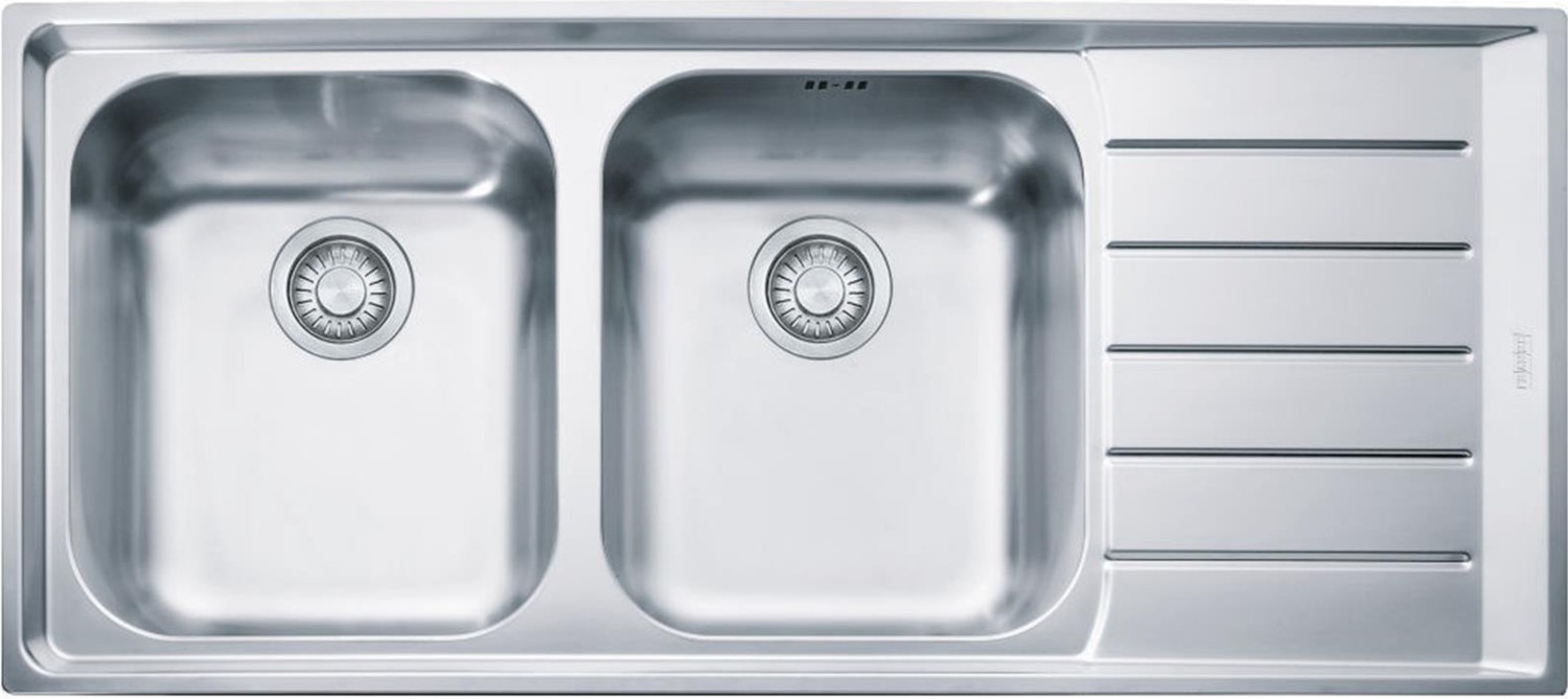 Inox Mikro Keten Dokulu Neptun Net 621 Çift Gözlü Sağ Damlalıklı Eviye (101.0656.175)