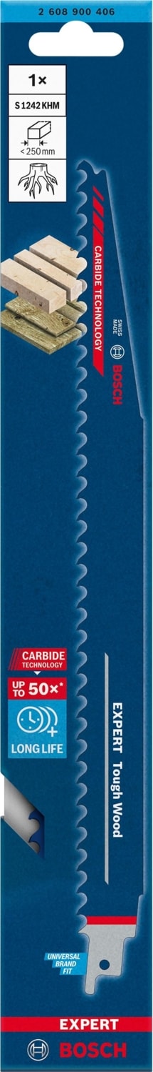 BOSCH Expert S 1242 Khm Sert Ahşap Için 300 mm Panter Testere 2608900406