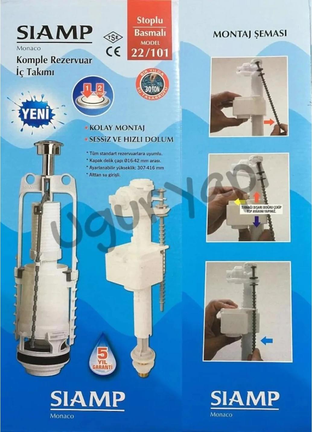 Siamp 22/101 Tek Basmalı Rezervuar Iç Takım Seti