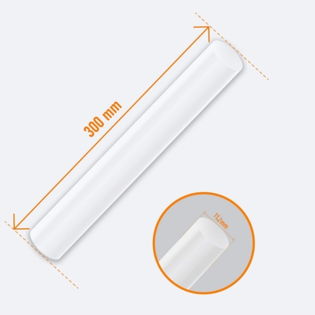 Sıcak Mum Silikon Kalın Silikon Çubuk 11.2MMX30CM 10 Adet