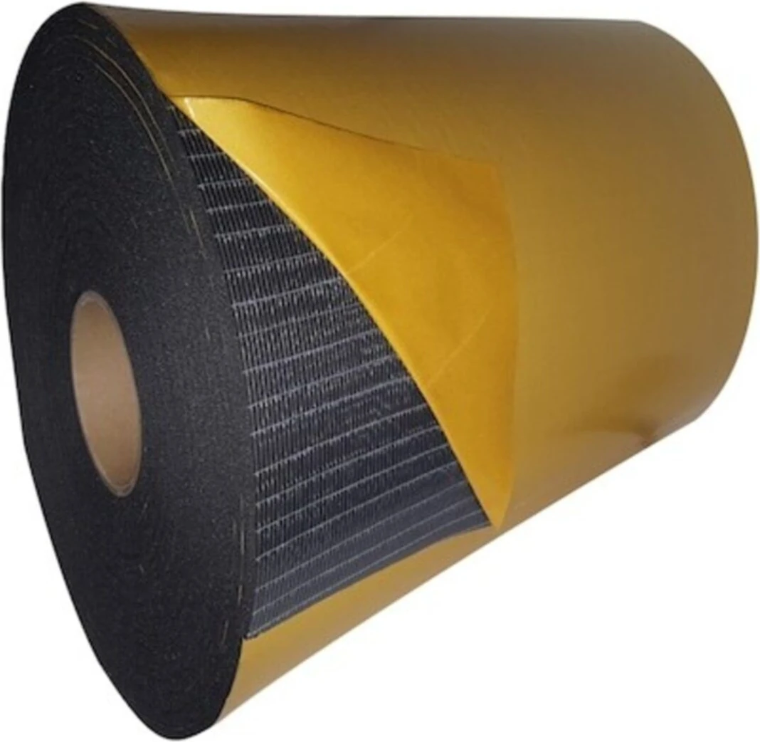 Araç Oto Ses Isı Yalıtım Malzemesi Flexi Kauçuk Sünger Yapışkanlı 6mm Kalın 80CMX10MT